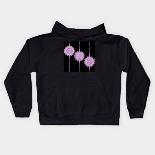 Pencil Strokes of Floating Purple Mandalas Kids Hoodie